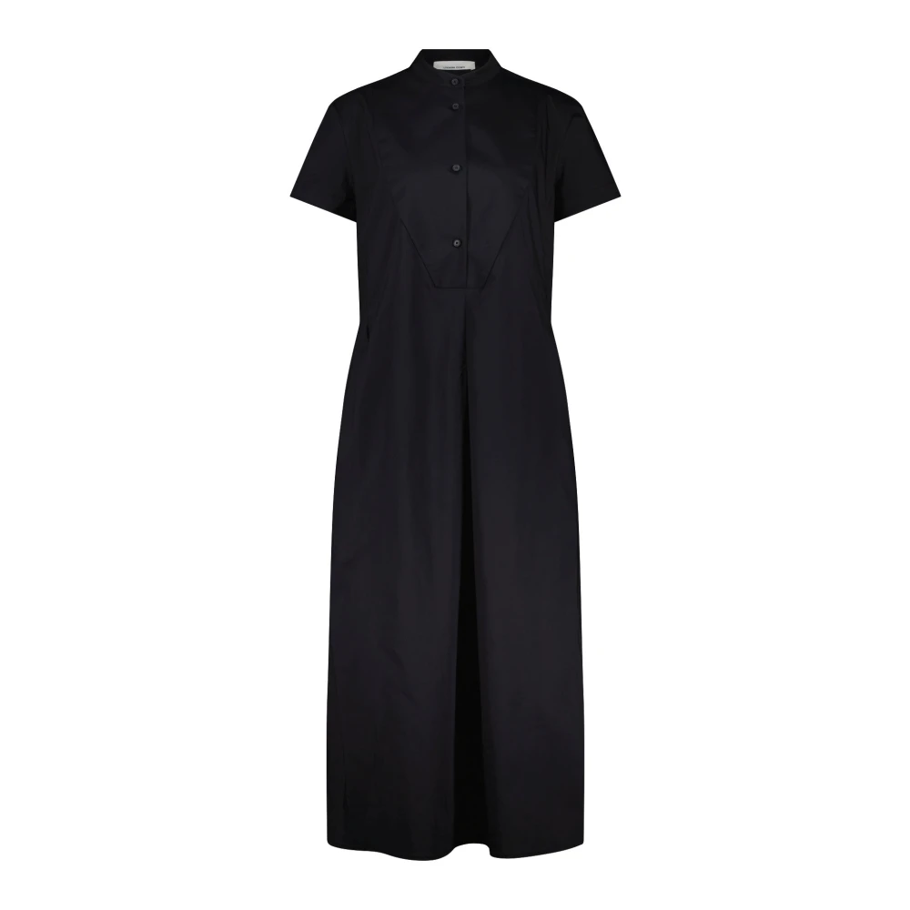 Liviana Conti A-Lijn Knoopjurk Midi Jurk Black Dames