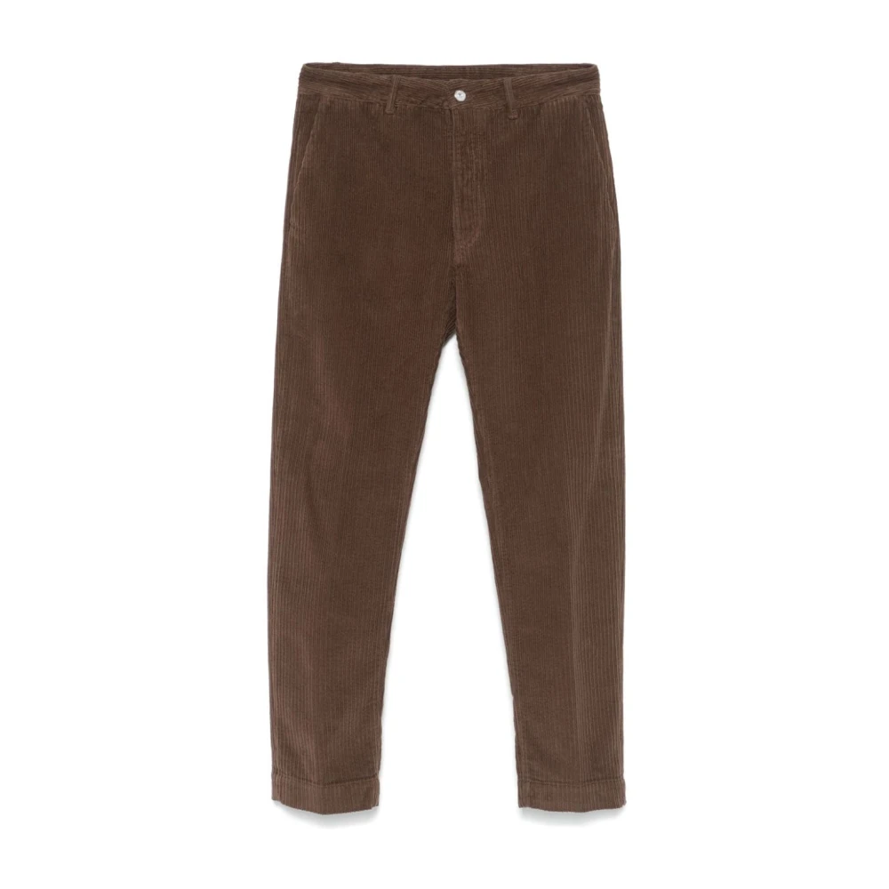Nine In The Morning Bruine Corduroy Broek met Taps Toelopende Pijp Brown Heren
