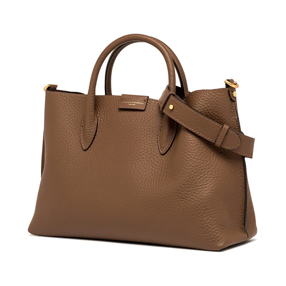 Gianni Chiarini Bruine Leren Schoudertas Brown Dames