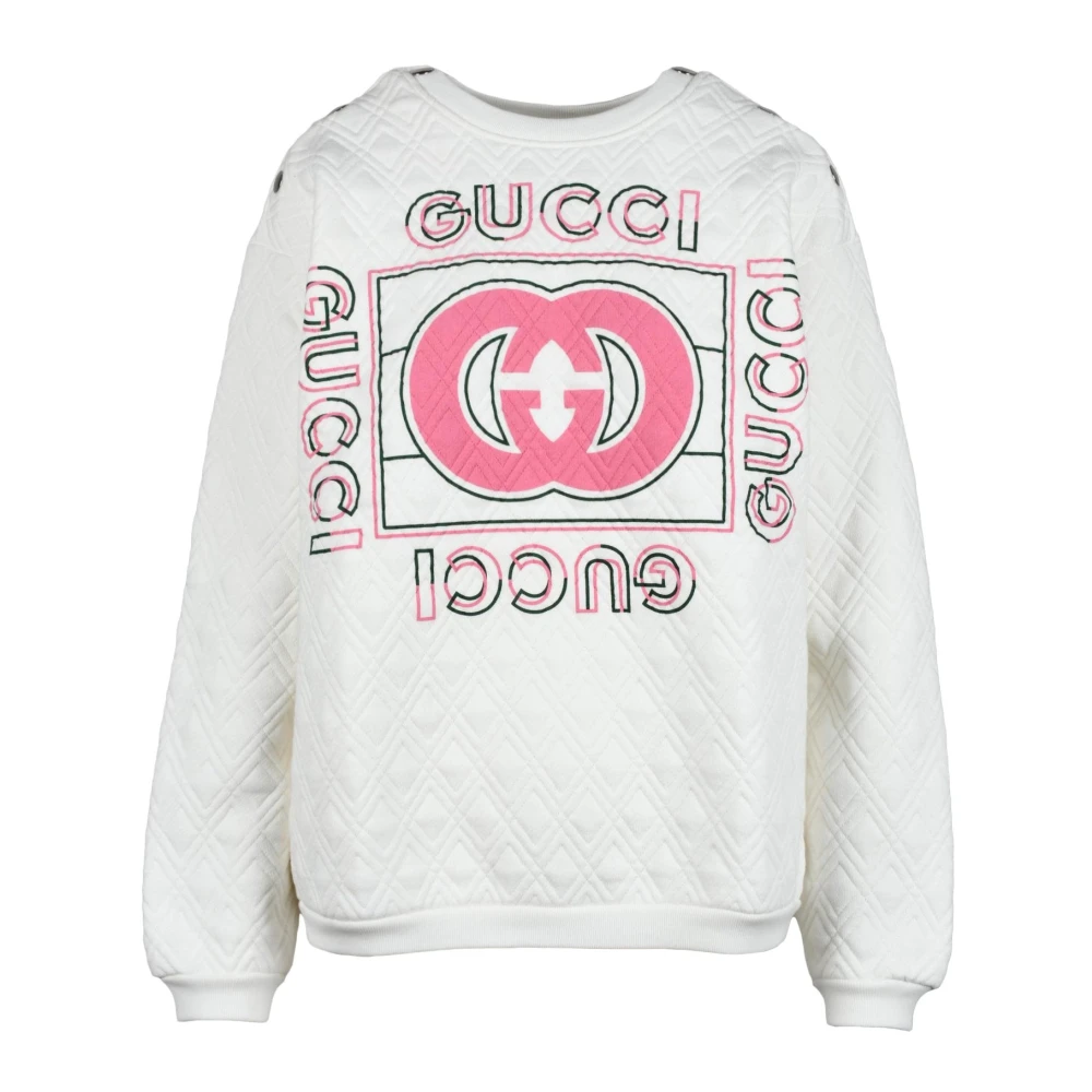 Gucci Katoenen Sweatshirt White Dames