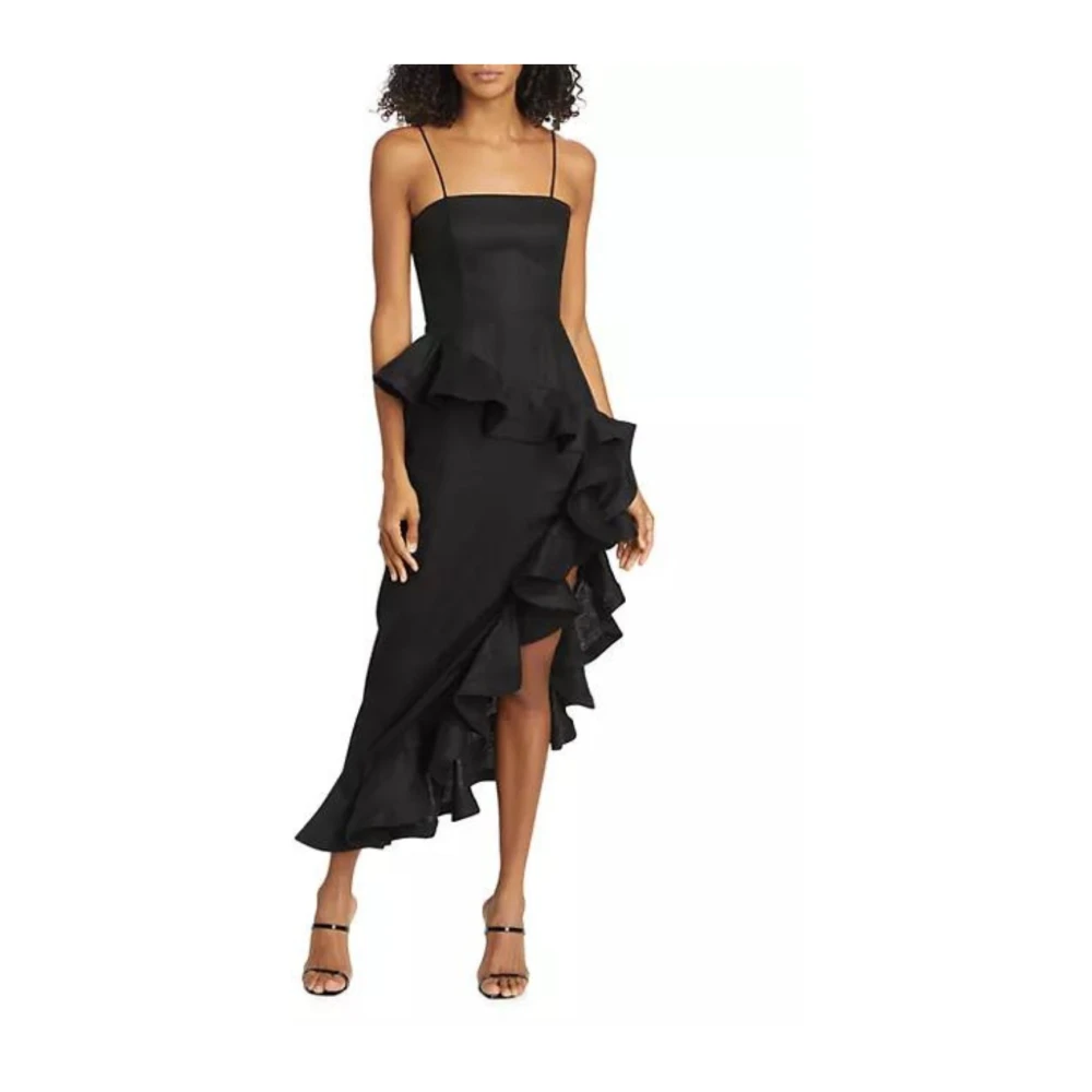 Zimmermann Zwarte Tango Jurk met Ruches Black Dames
