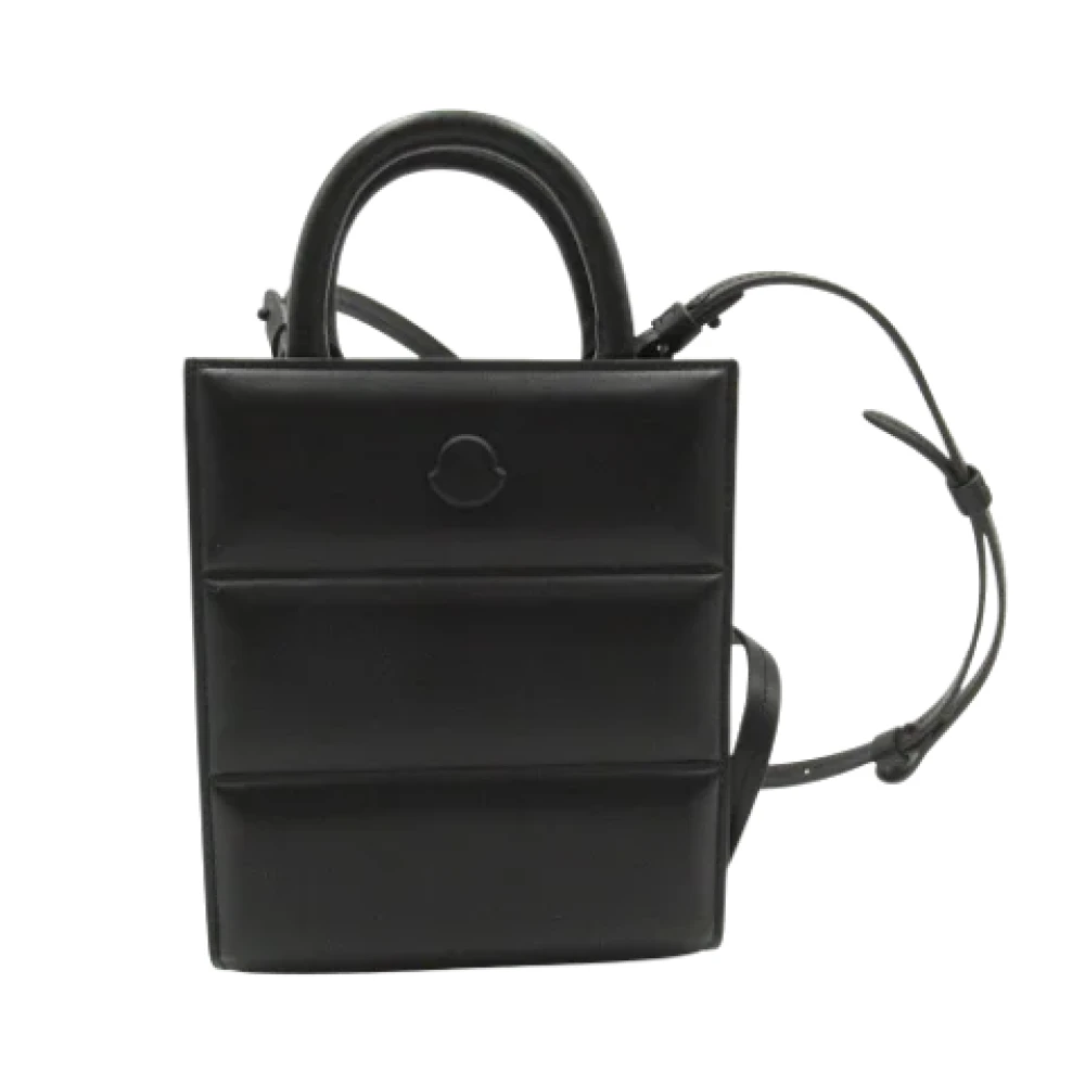 Moncler Pre-owned Leather handbags Black Dames