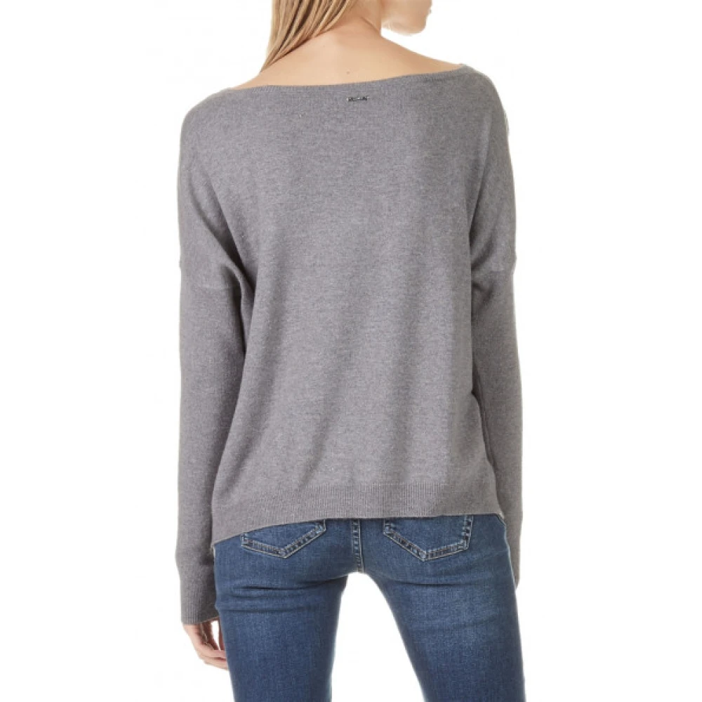 Liu Jo Gemengde Wol Boothals Trui Gray Dames