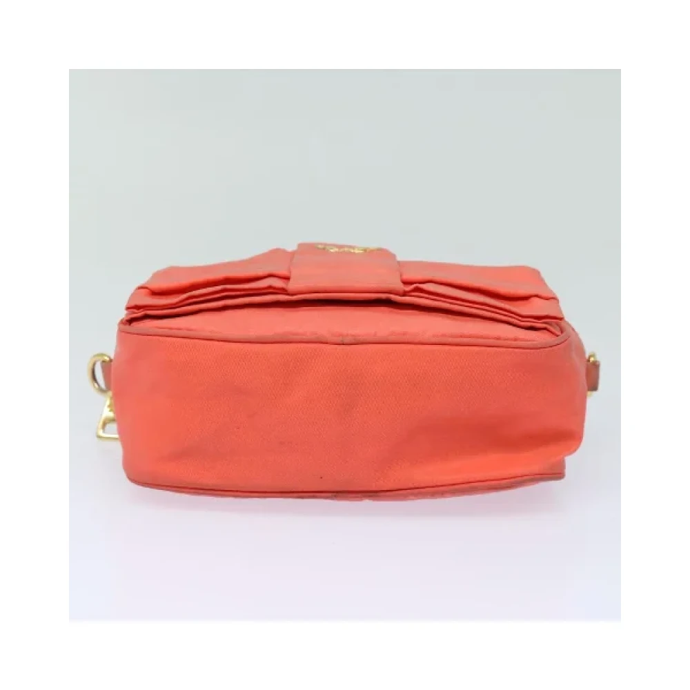 Prada Vintage Pre-owned Nylon prada-bags Orange Dames