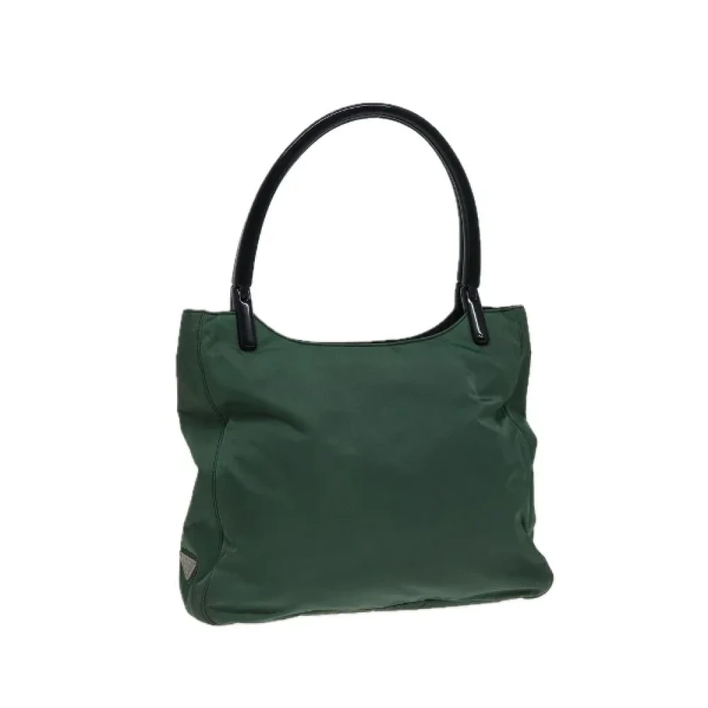 Prada Vintage Pre-owned Nylon handbags Green Dames