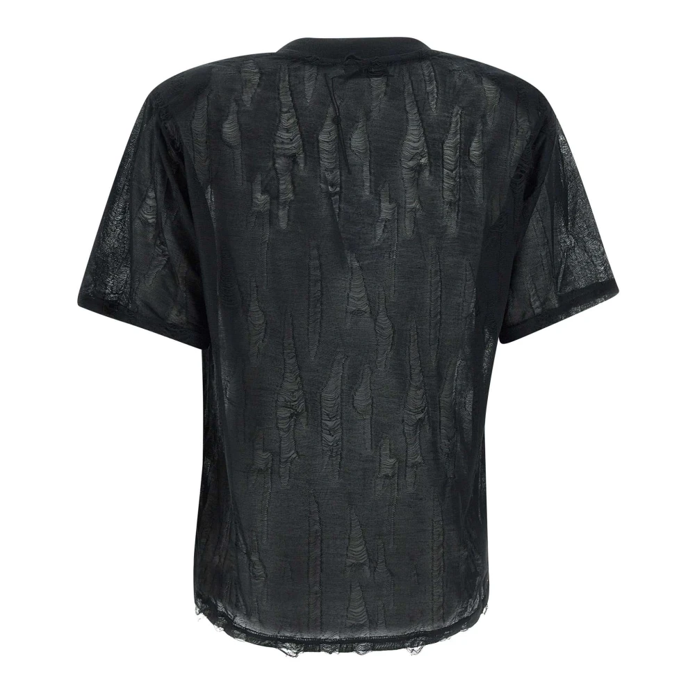 IRO Zwart T-shirt met Rips Black Dames