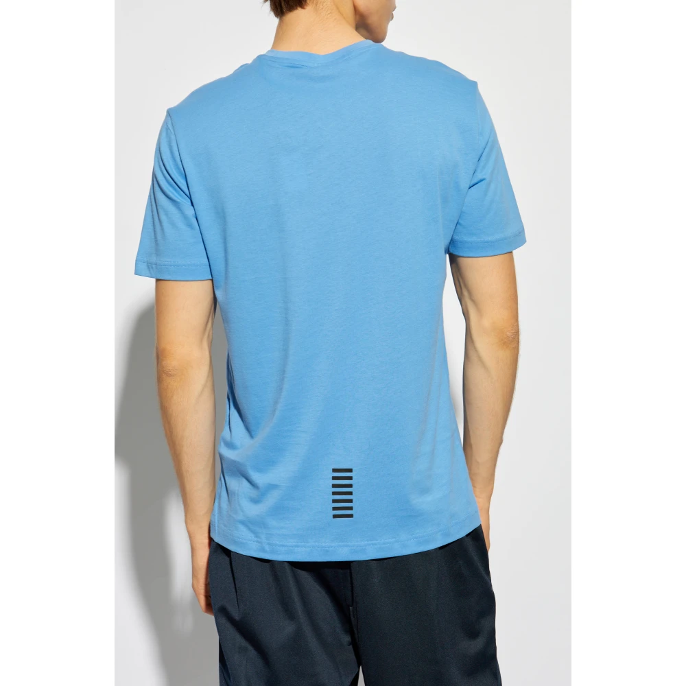 Emporio Armani EA7 T-shirt met logo Blue Heren