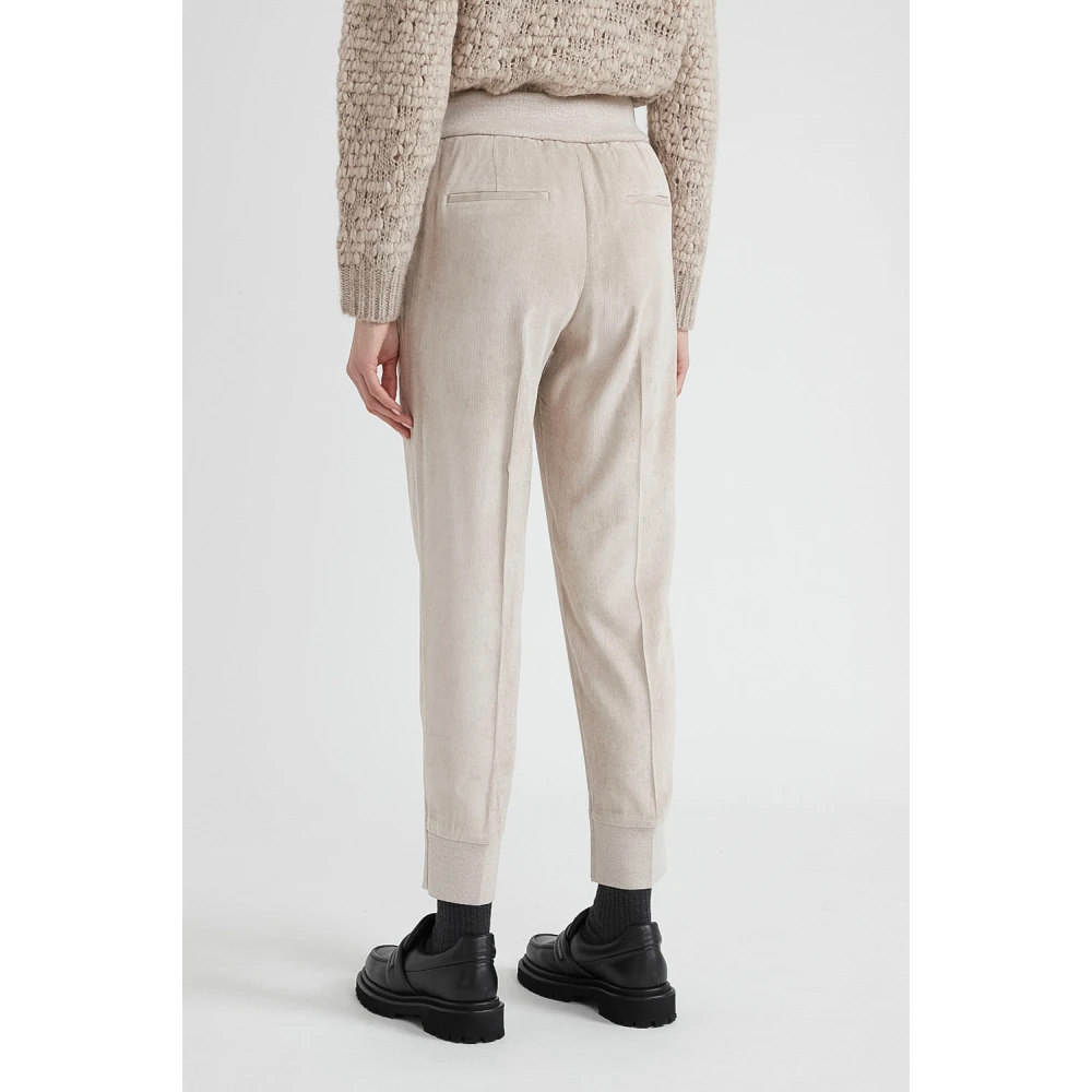 PESERICO Needlecord wortelbroek Beige Dames