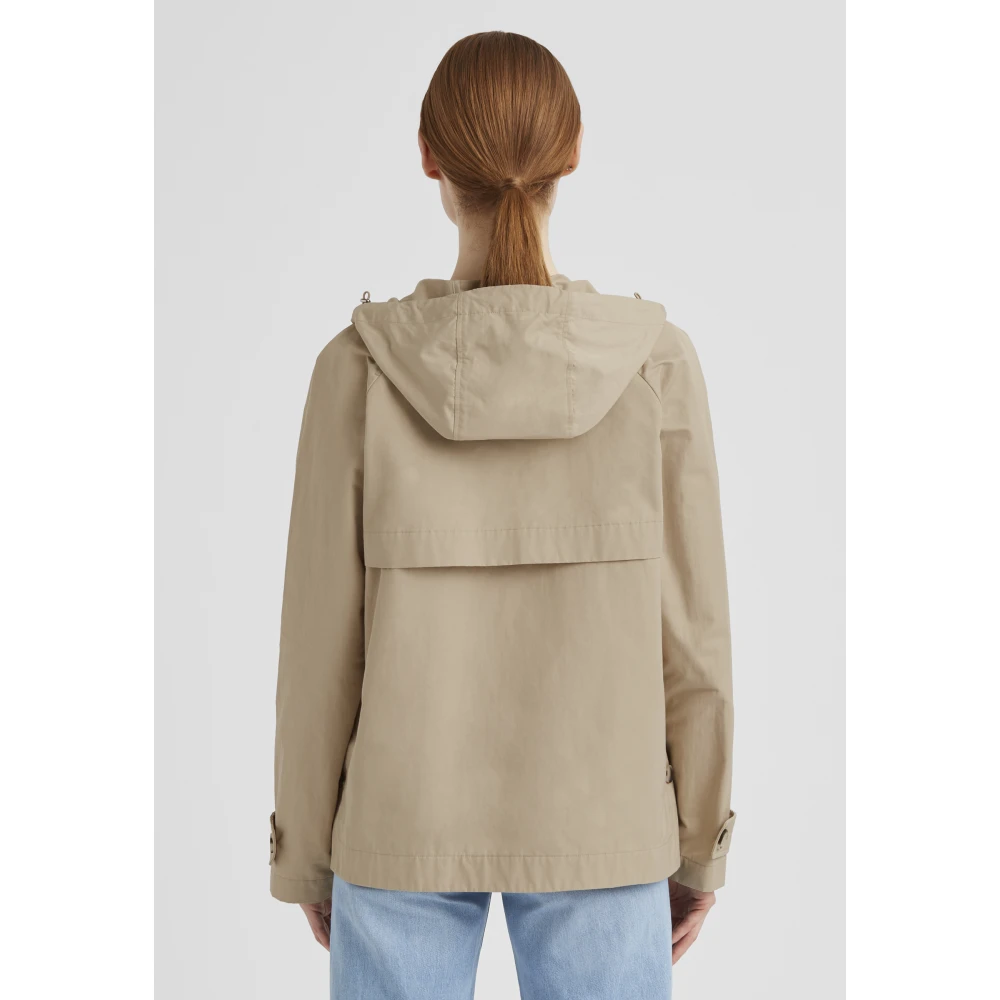 Milestone Sportieve Trenchcoat met capuchon Beige Dames