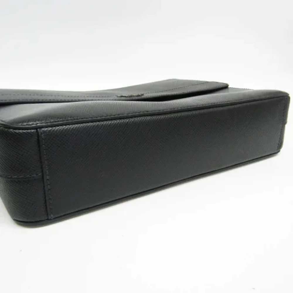 Prada Vintage Pre-owned Leather prada-bags Black Heren
