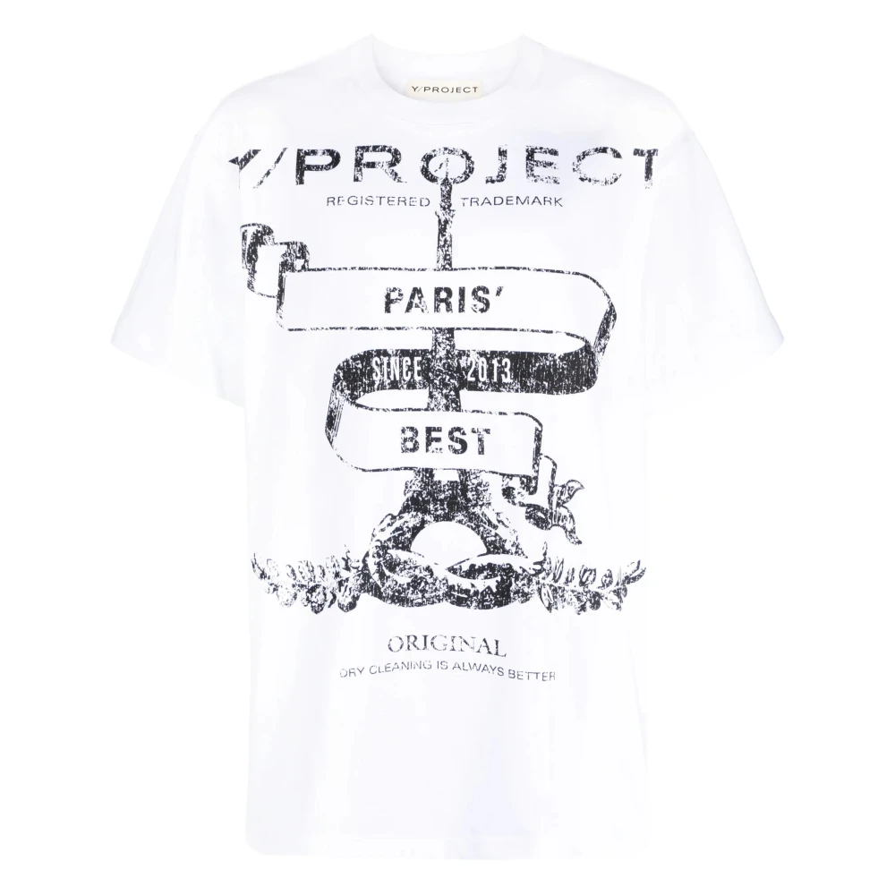 Y Project Biologisch Katoenen T-Shirt Beste van Parijs White Heren