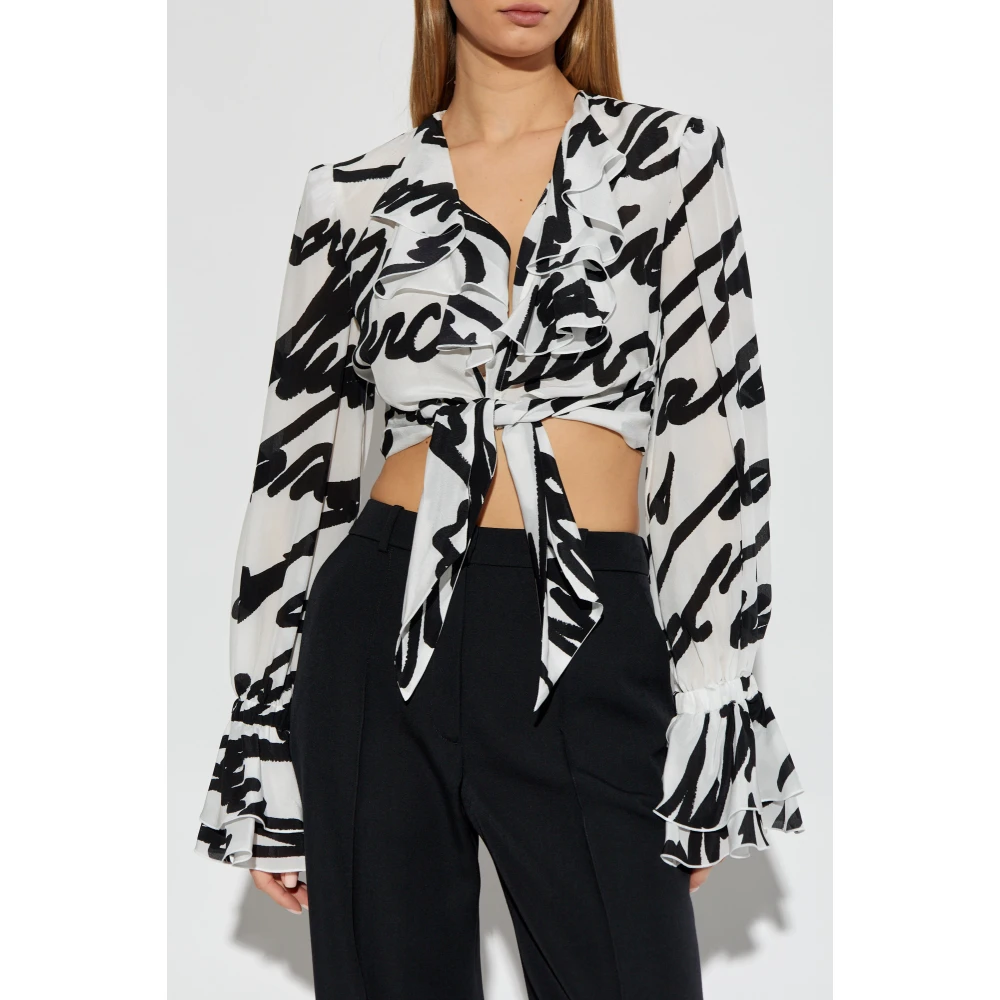 Balmain Zijden Top Black Dames