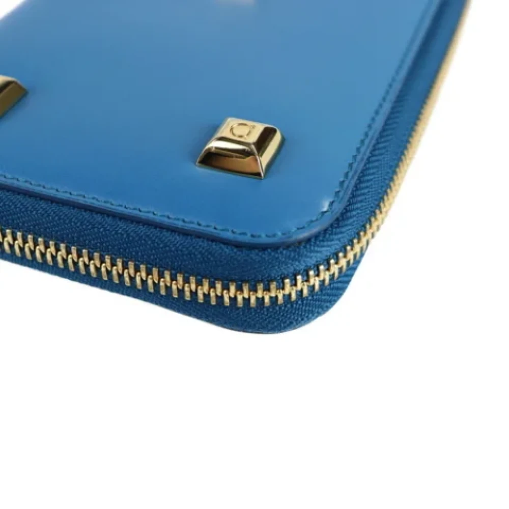 Salvatore Ferragamo Pre-owned Leather wallets Blue Dames