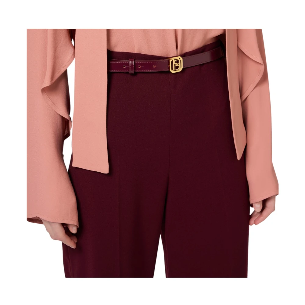 Elisabetta Franchi Wijde Broek Red Dames