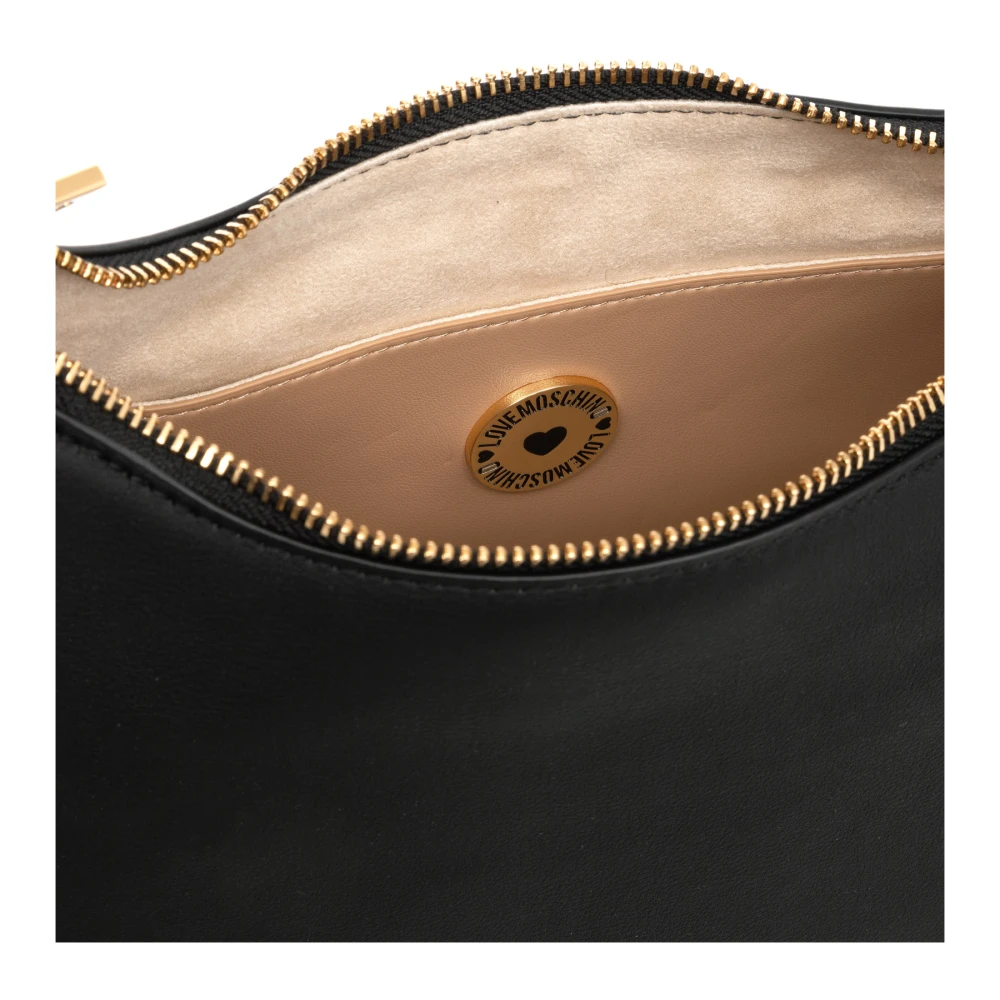 Love Moschino Stijlvolle Lettering Hobo Tas Black Dames