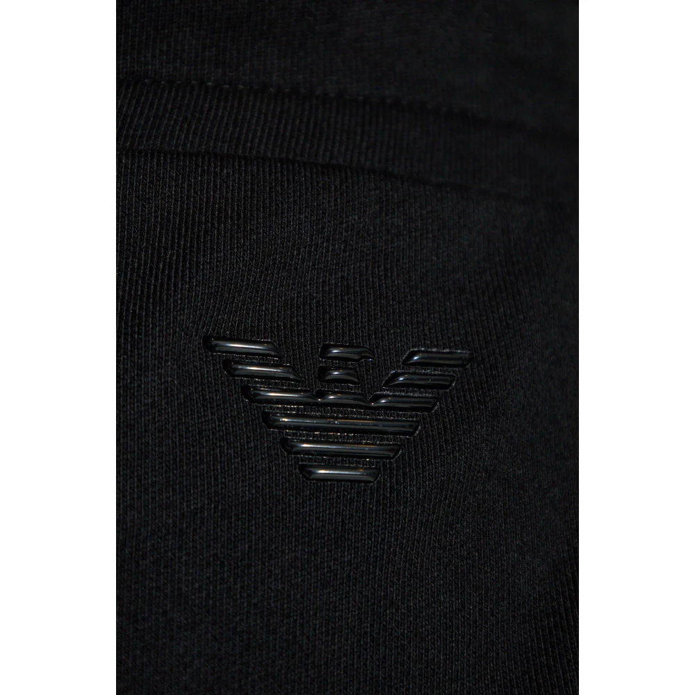 Emporio Armani Sweatpants met logo Black Dames