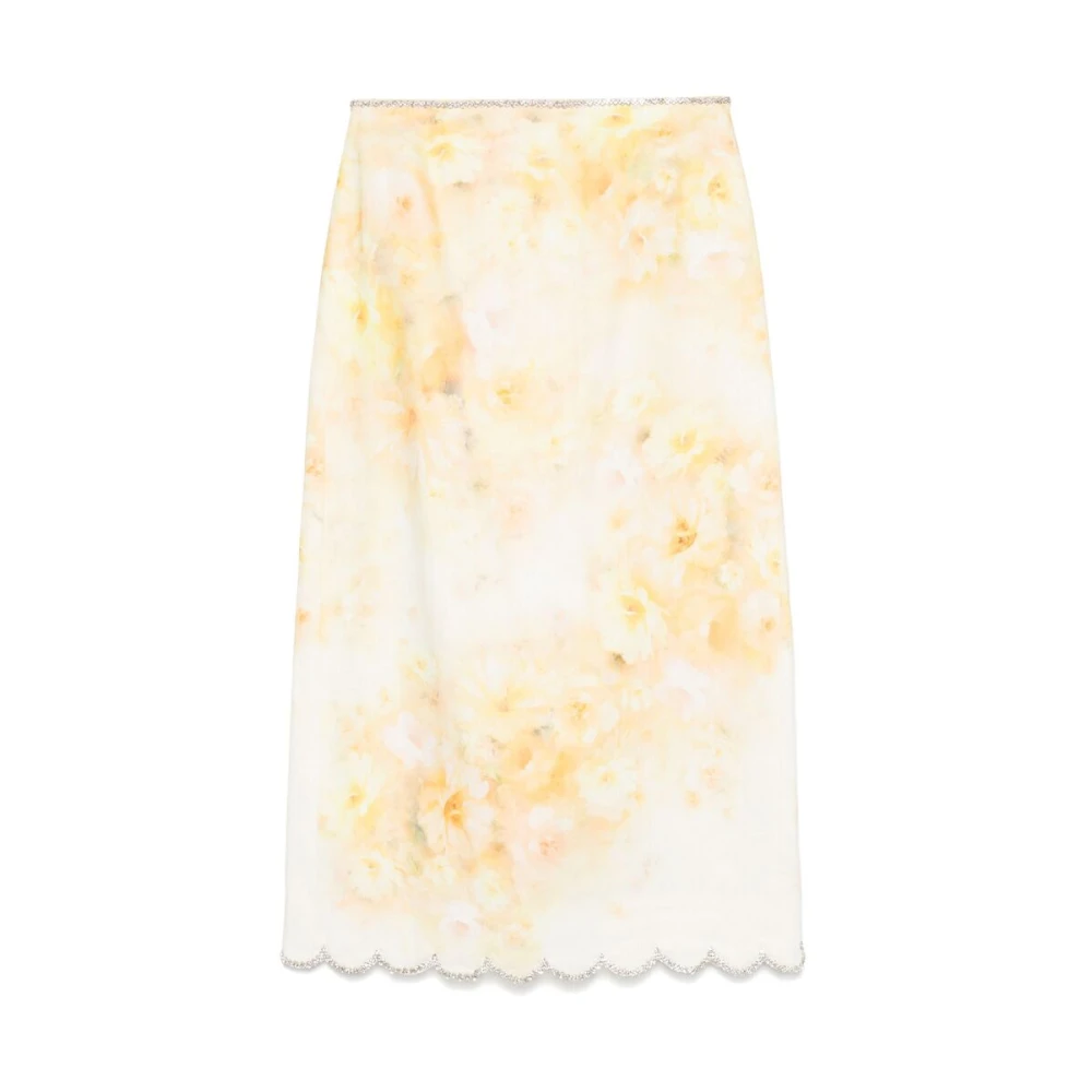 Zimmermann Gele Rits Achter Rok Yellow Dames