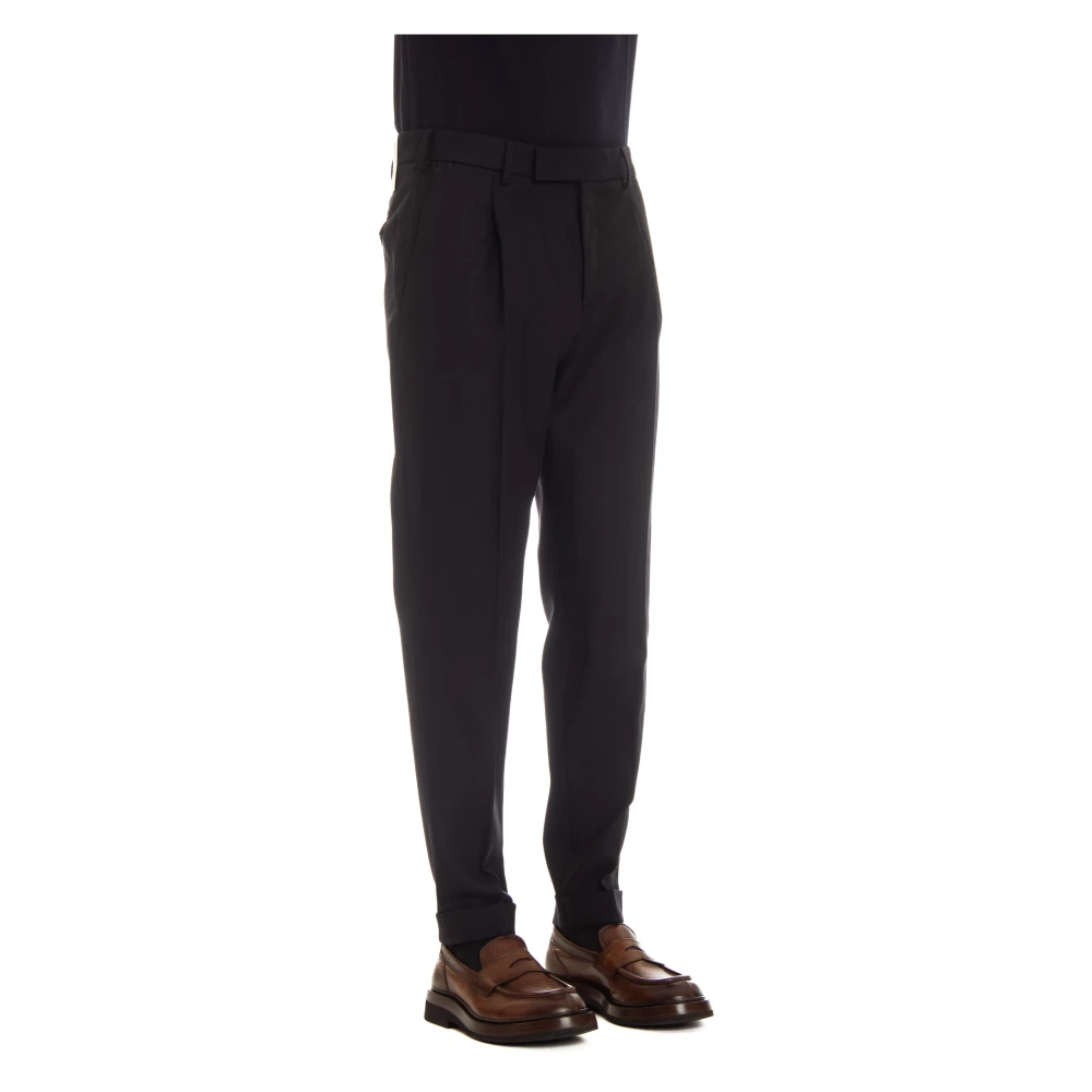 PT Torino Blauwe op maat gemaakte broek met ritssluiting Blue Heren