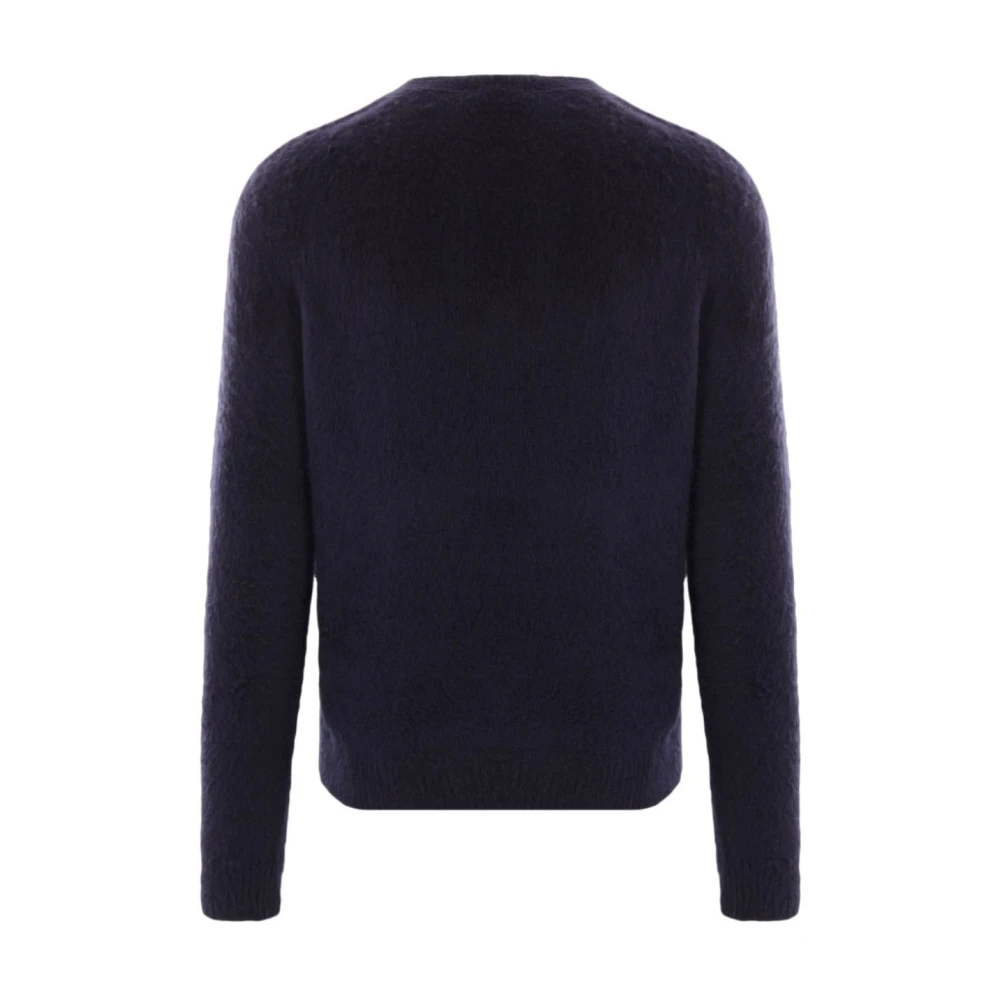 Roberto Collina Gezellig Gebreide Pullover Sweater Blue Heren