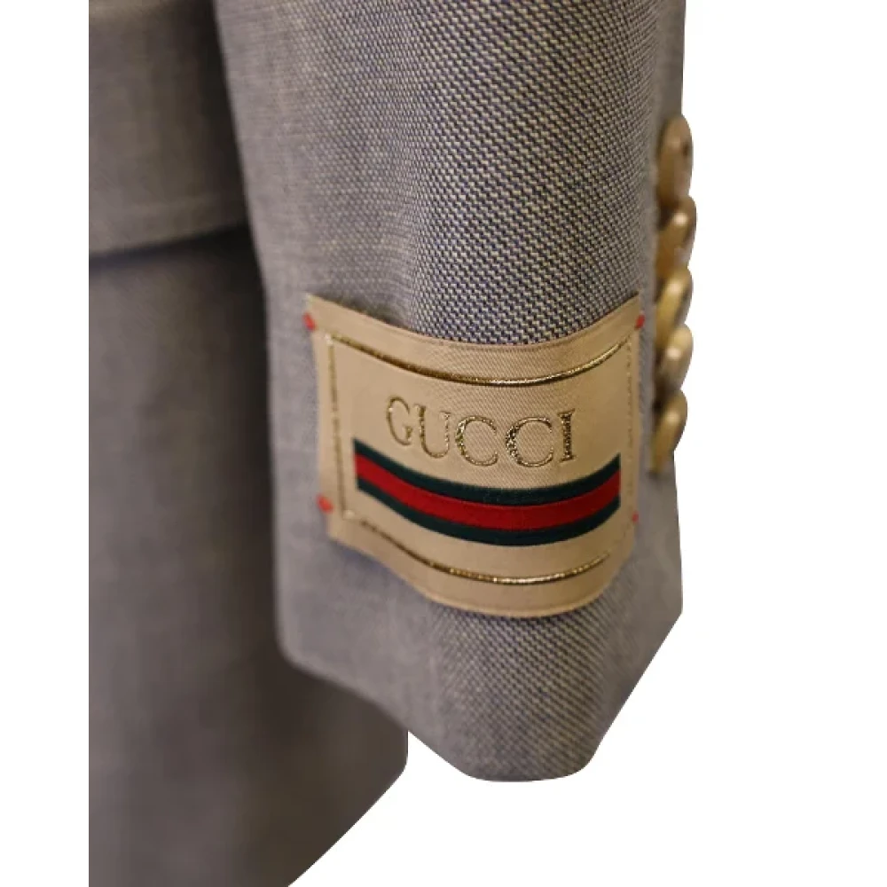 Gucci Vintage Pre-owned Wool outerwear Gray Dames