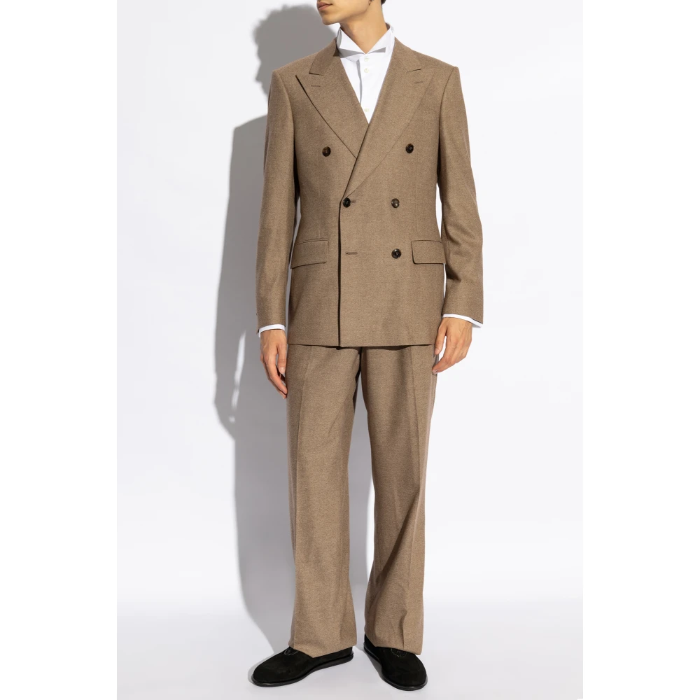 Giorgio Armani Wollen pak Brown Heren