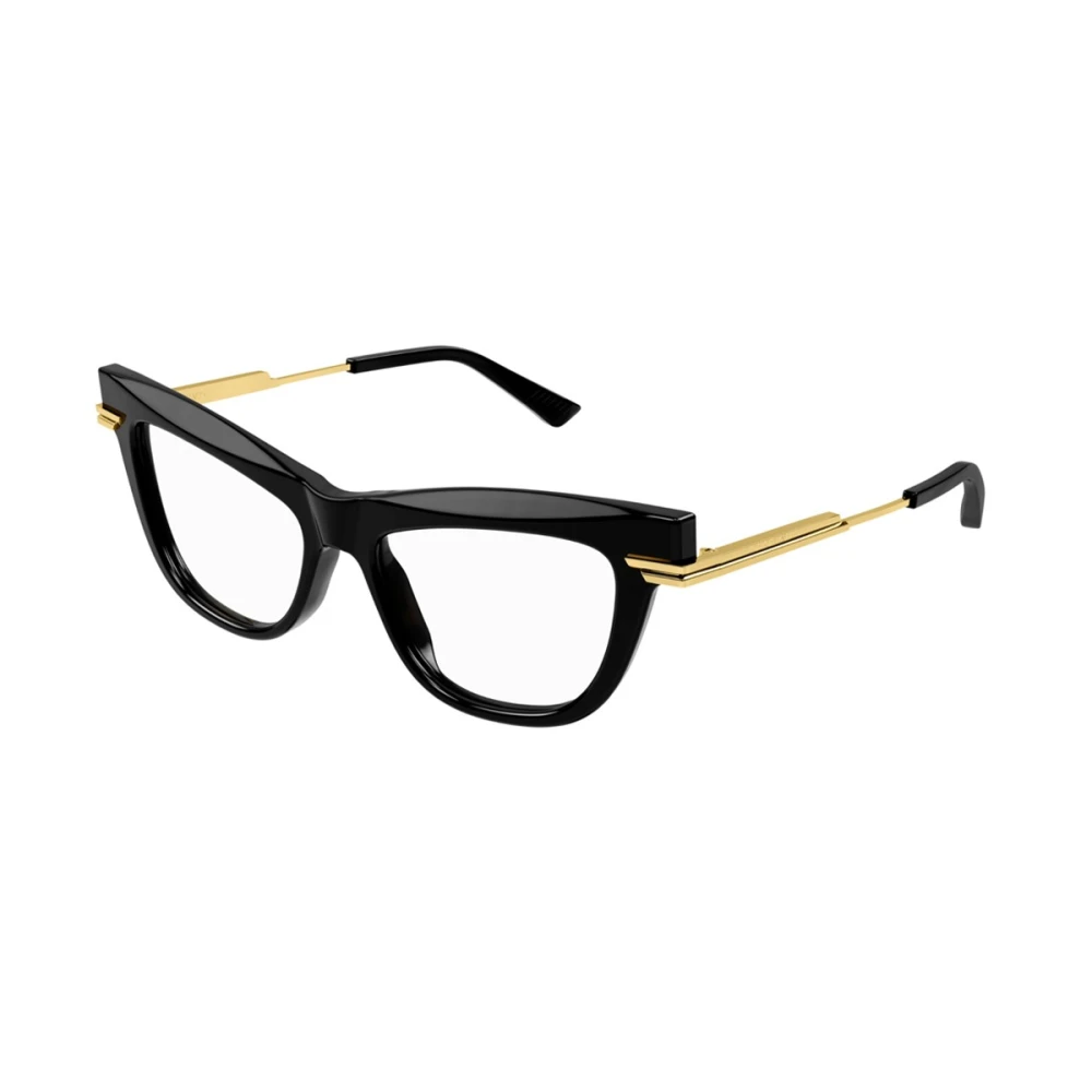 Bottega Veneta Minimalist Cat-Eye Brilmontuur Black Dames