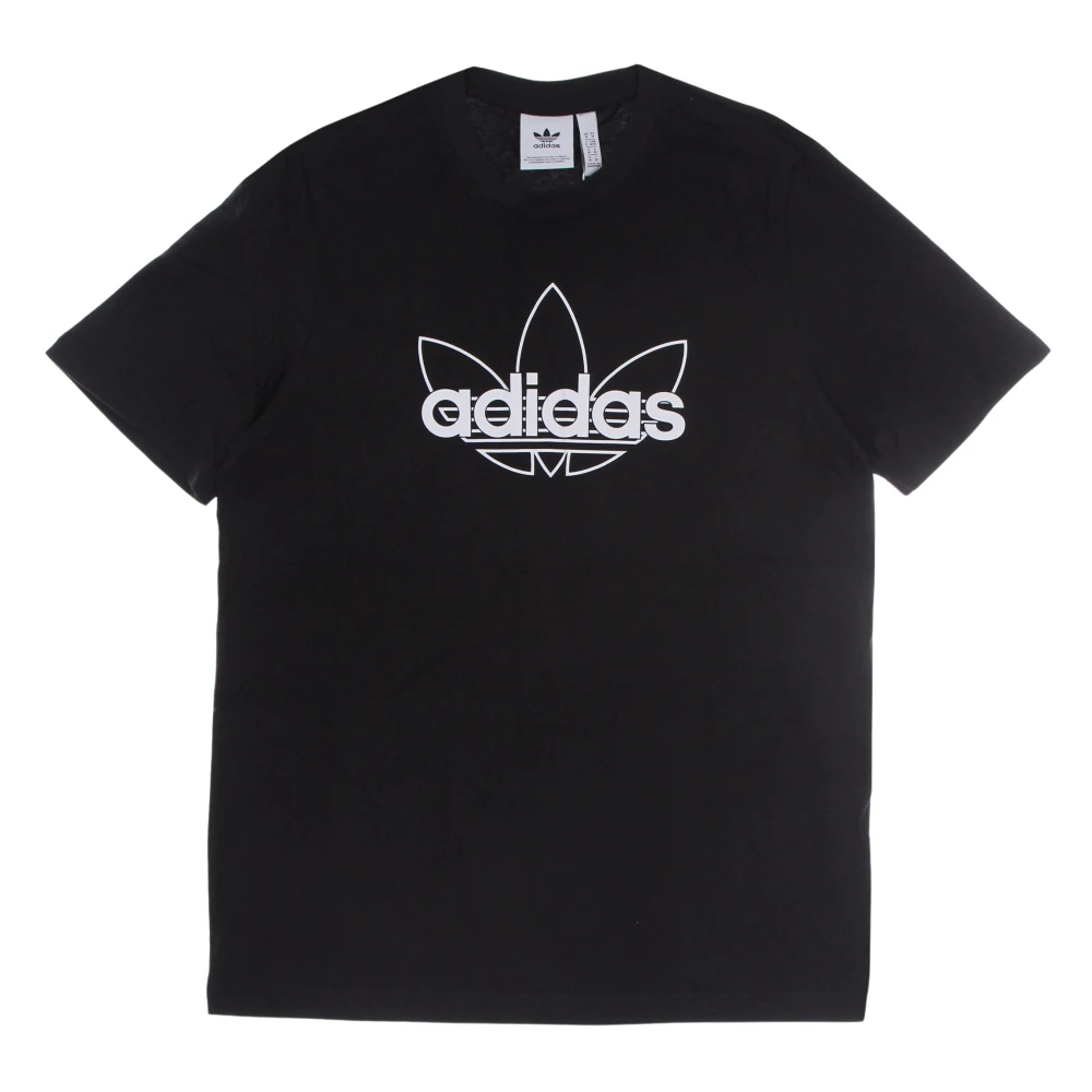 Adidas Sport Grafisch Tee Zwart Wit T-shirt Black Heren