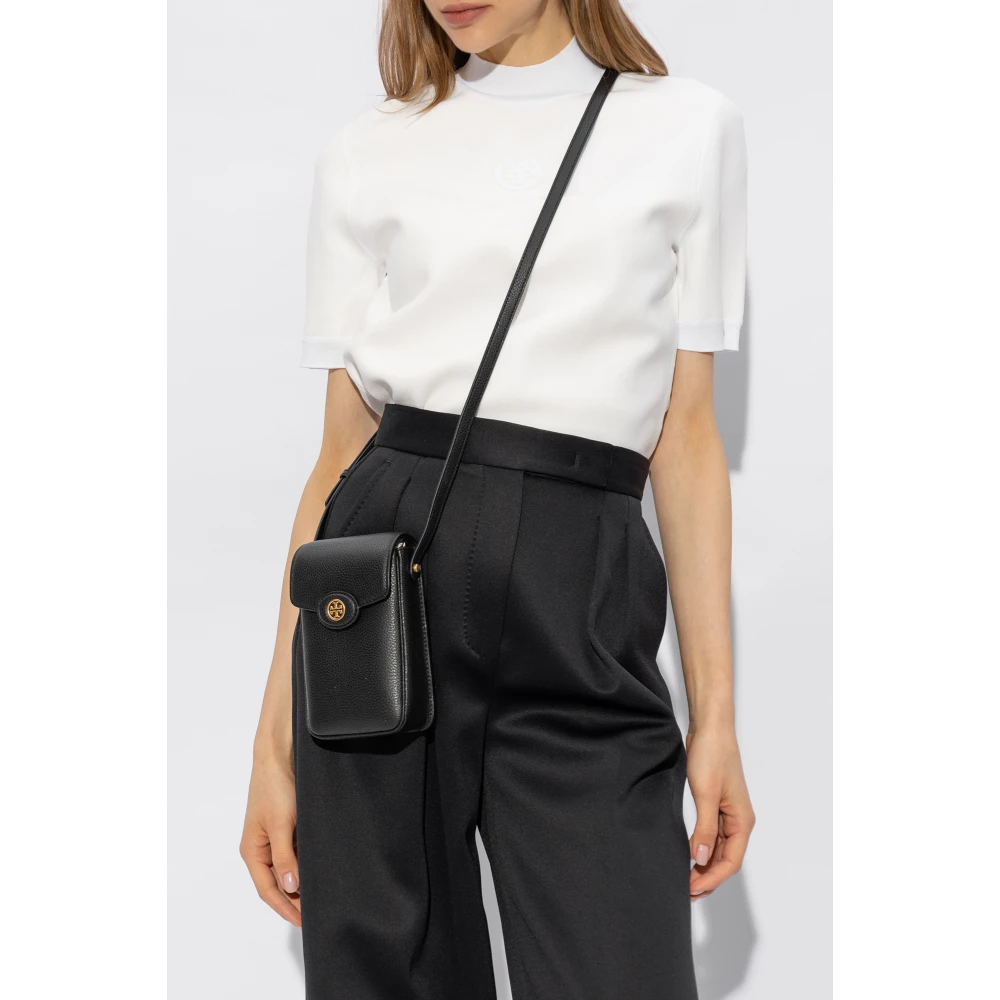TORY BURCH Robinson telefoontasje met band Black Dames