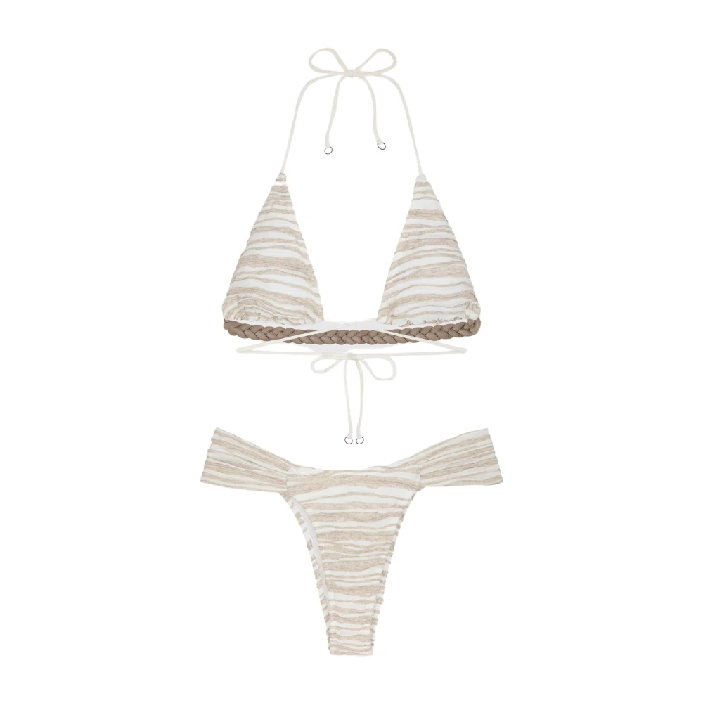 Me-Fui Hoge driehoek bikini met vaste onderkant Beige Dames