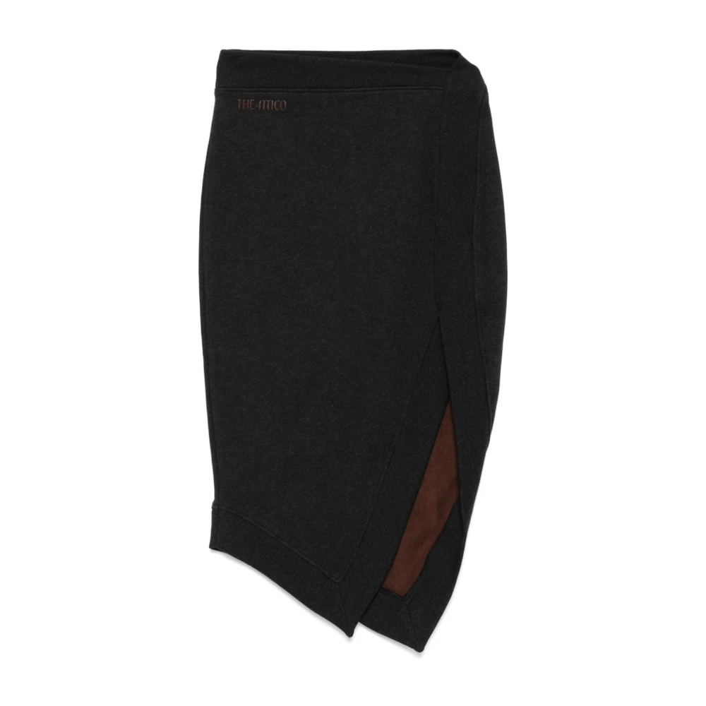The Attico Zwarte en Bruine Rok Black Dames