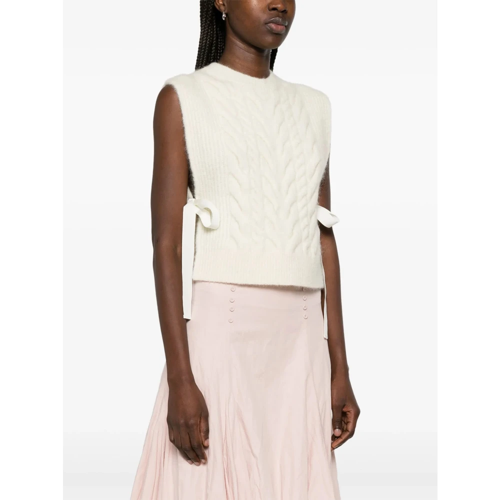 Cecilie Bahnsen Witte Zijdelingse Rok White Dames