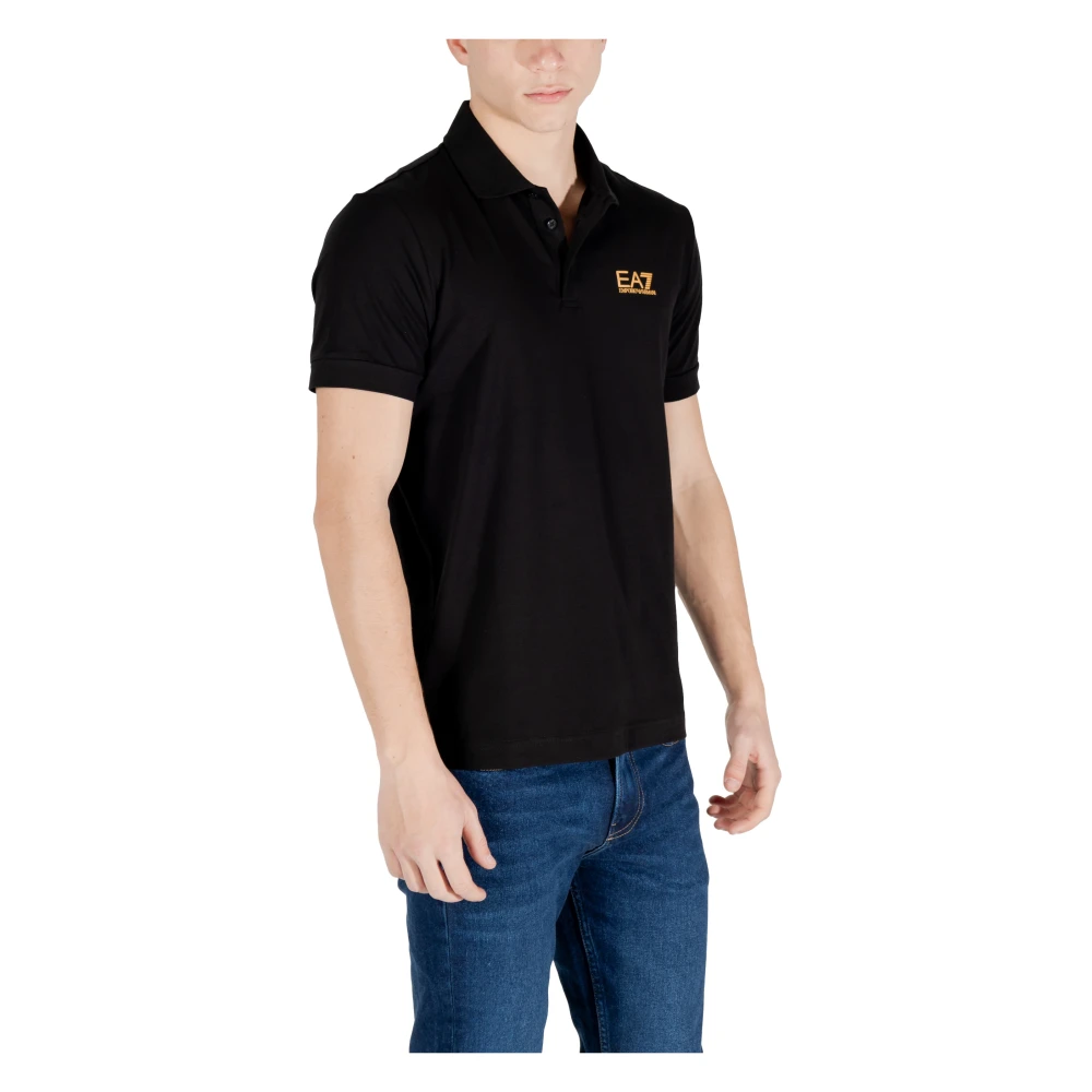 Emporio Armani EA7 Korte Mouw Polo Lente Zomer Collectie Black Heren