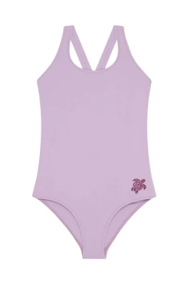 Cross-Back One-piece Swimsuit Solid