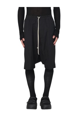 black-drawstring-hem-shorts