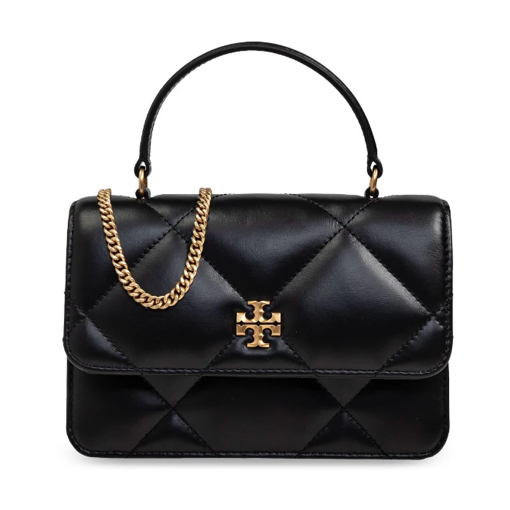 TORY BURCH Gewatteerde schoudertas met Double T-motief Black Dames