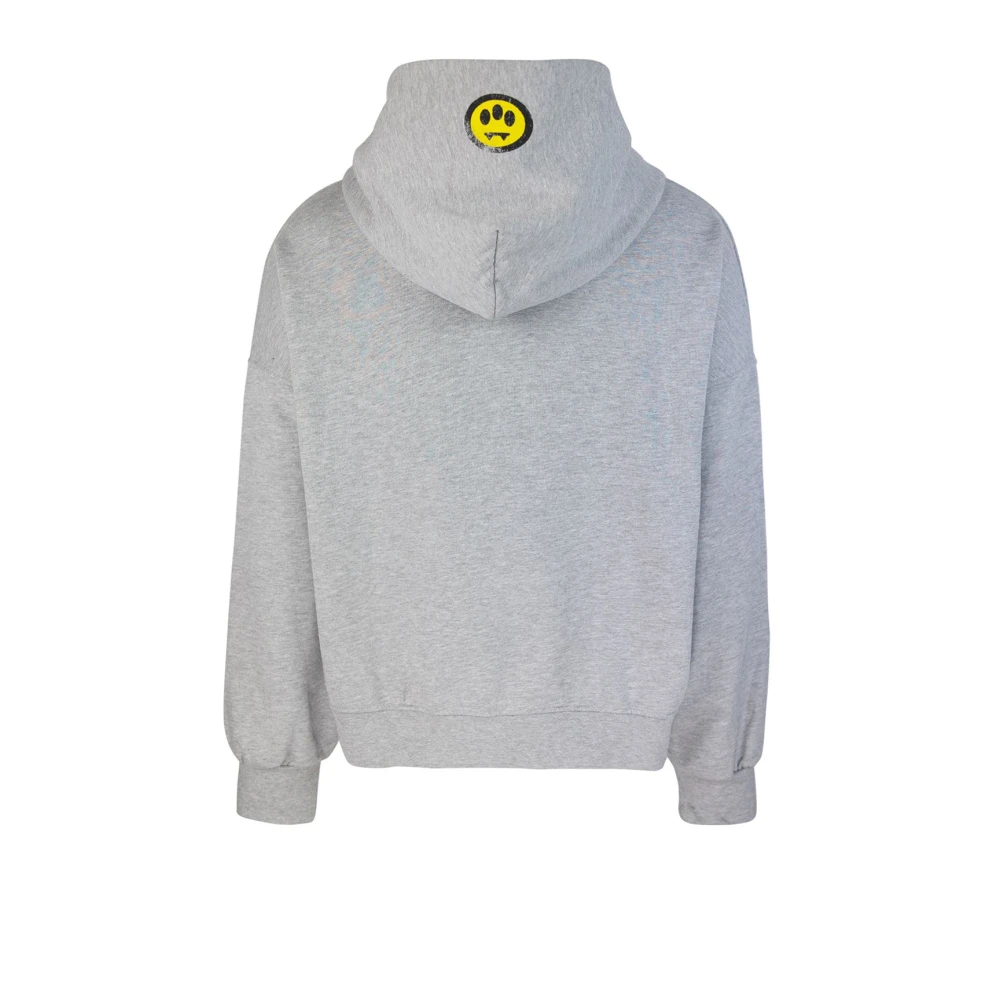 Barrow Grijze hoodie met aangepaste rits Gray Heren