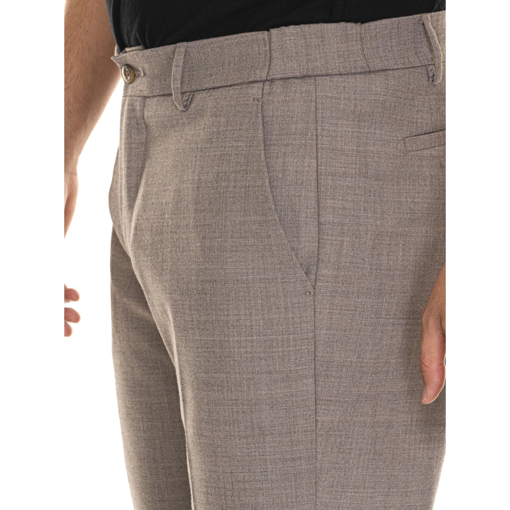Berwich Elastische Taille Chino met Kleermakerssplit Beige Heren