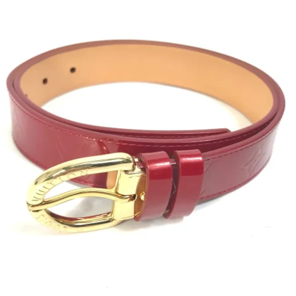 Louis Vuitton Vintage Pre-owned Leather belts Red Dames