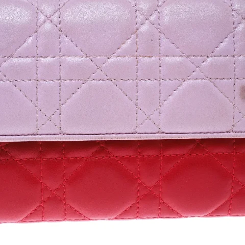 Dior Vintage Pre-owned Leather wallets Pink Dames