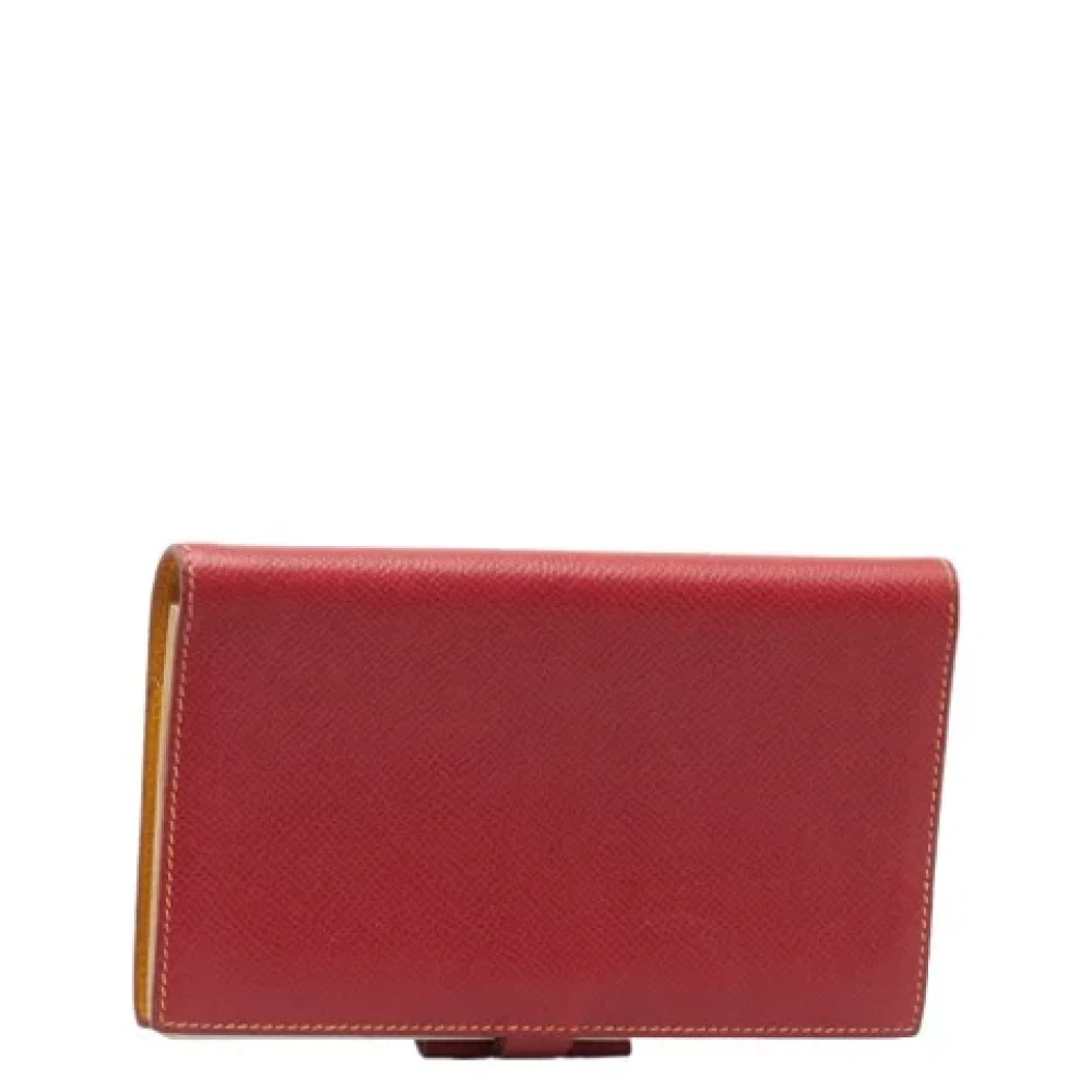 Hermès Vintage Pre-owned Leather wallets Red Dames