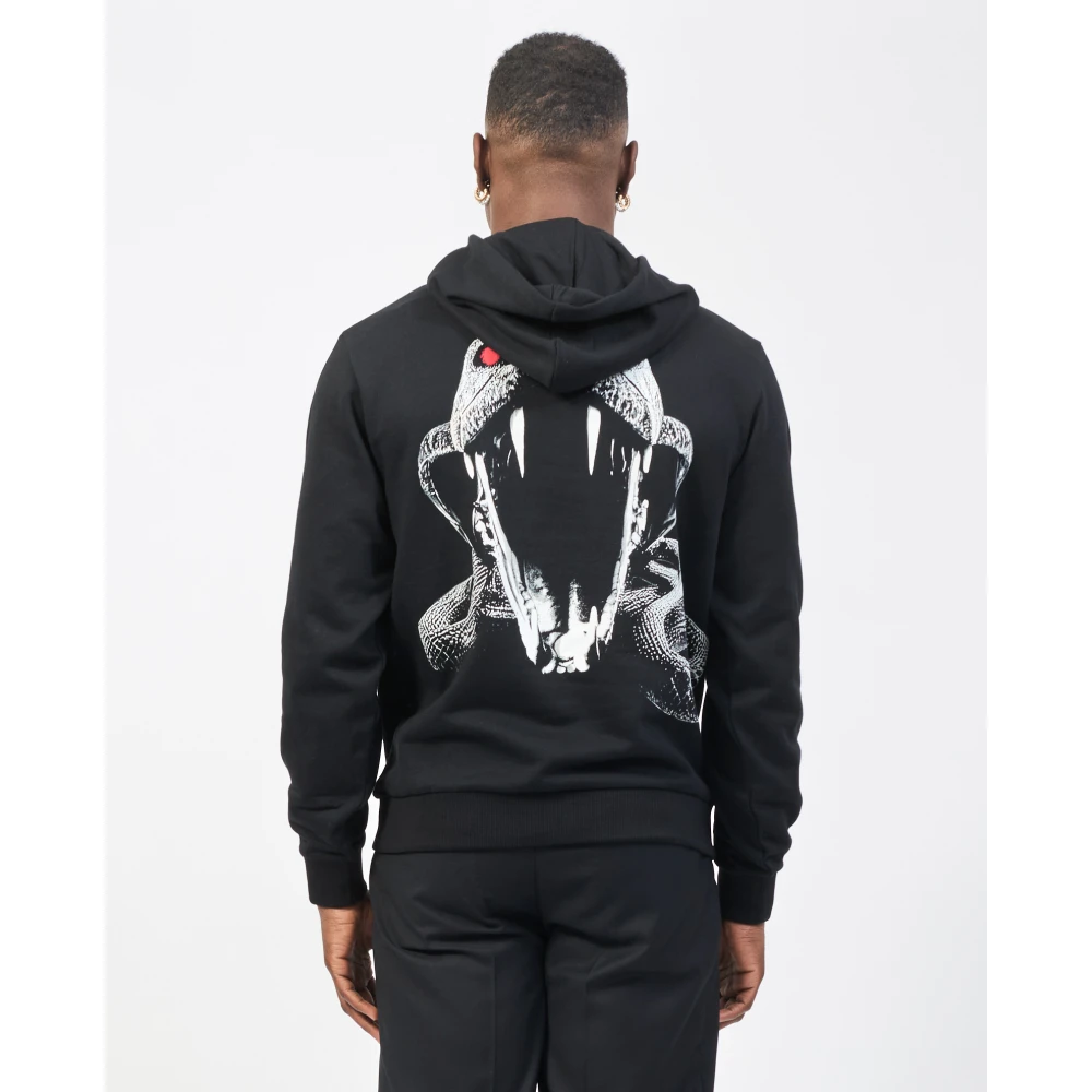 Hugo Boss Dierenprint Hoodie Sweater Black Heren