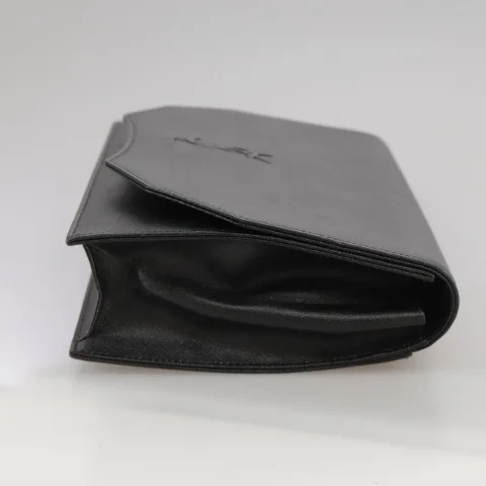 Saint Laurent Vintage Pre-owned Leather clutches Black Dames