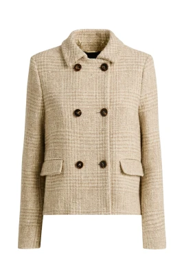 Elegant Ullblandad Peacoat