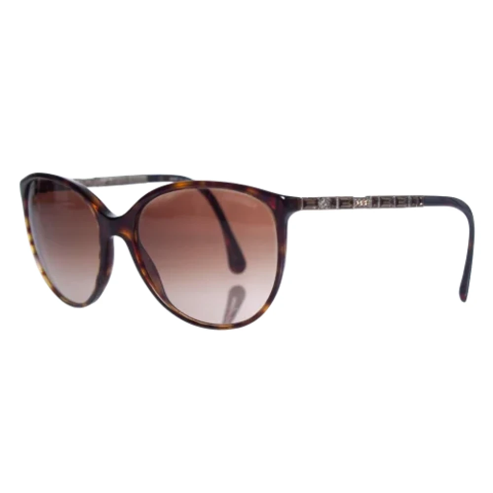 Chanel Vintage Pre-owned Plastic sunglasses Brown Dames