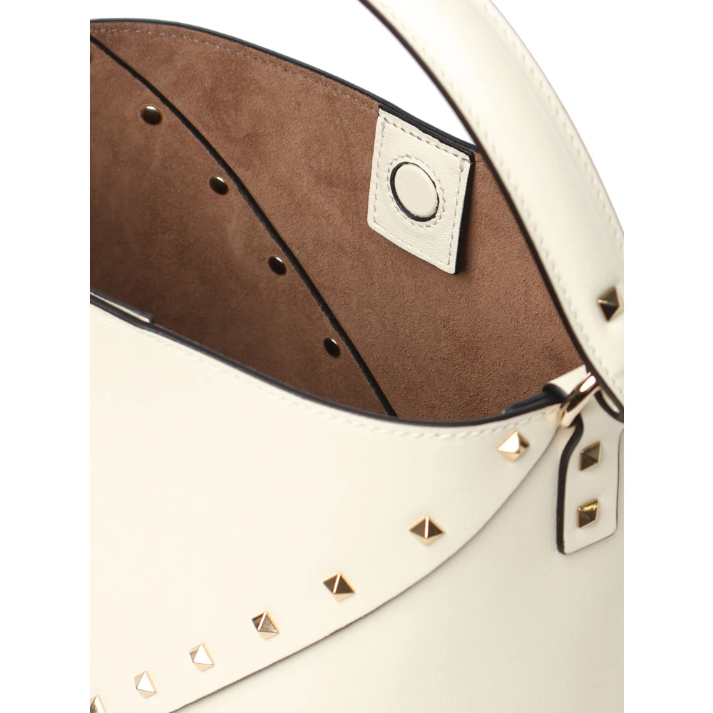 Valentino Garavani Studded White Bucket Bag White Dames