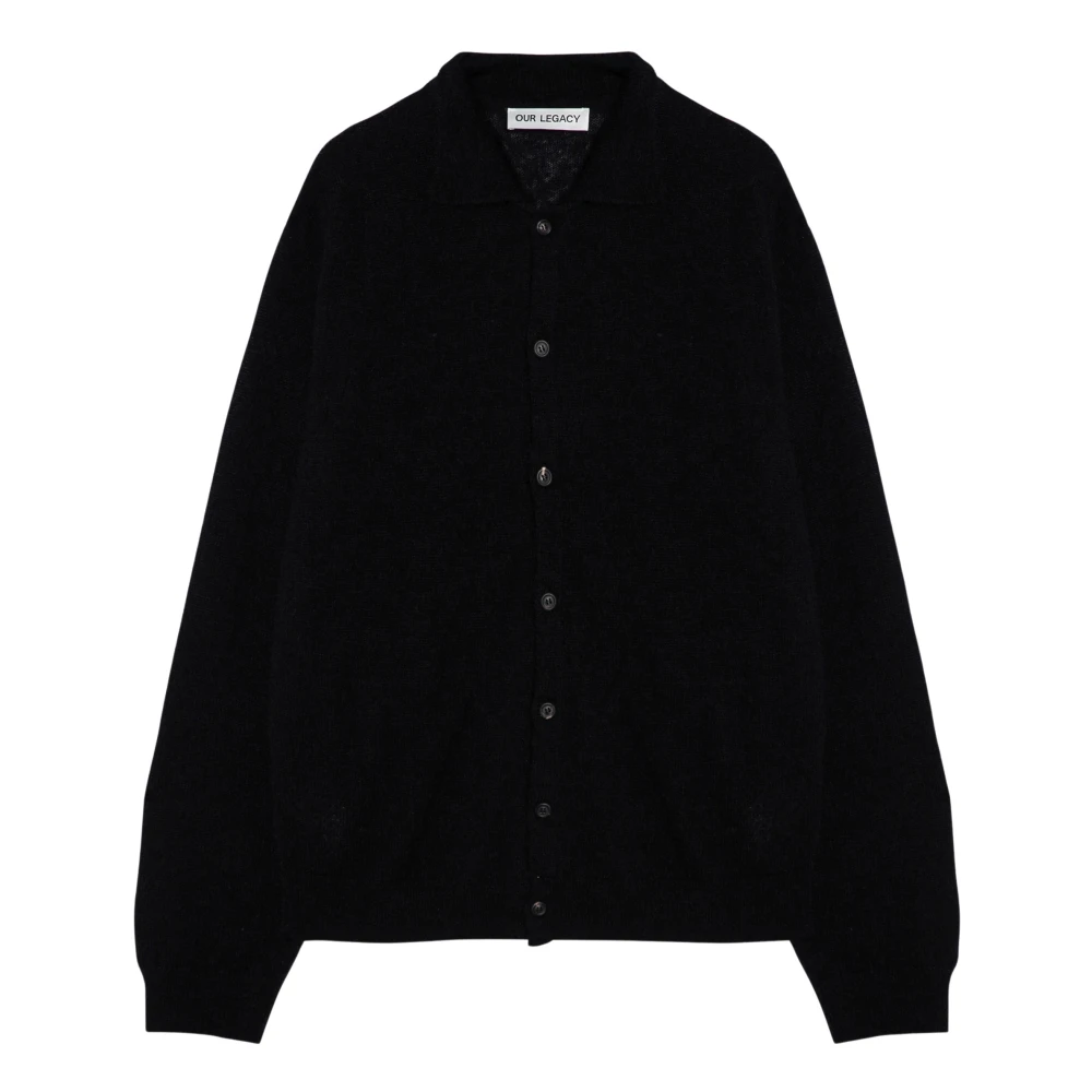 Our Legacy Korte Cardigan Trui Black Heren