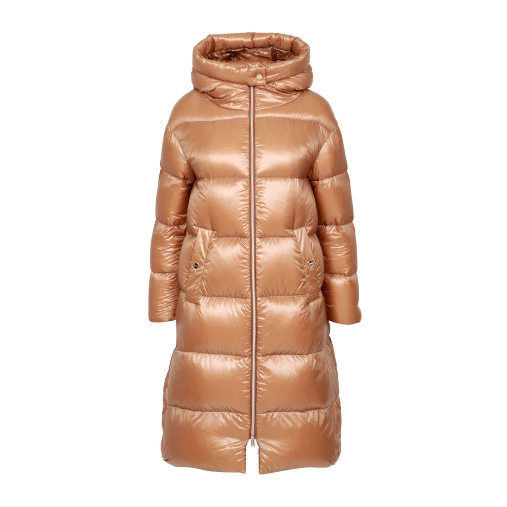 Herno Silk-touch Waterproof Down Jacket Brown Dames