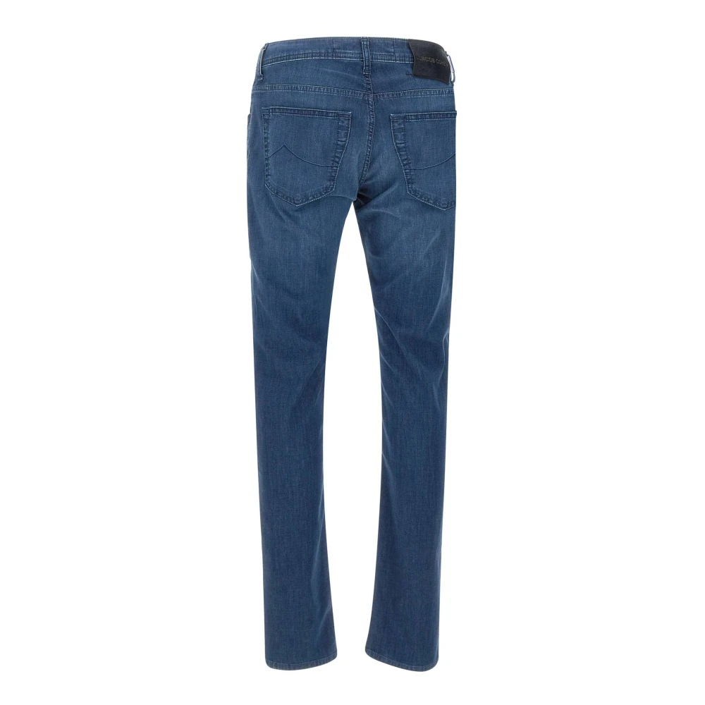 Jacob Cohën Blauwe Stretch Denim Jeans Blue Heren