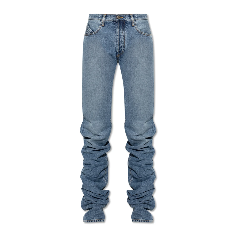 The Attico Jeans met logo Blue Dames