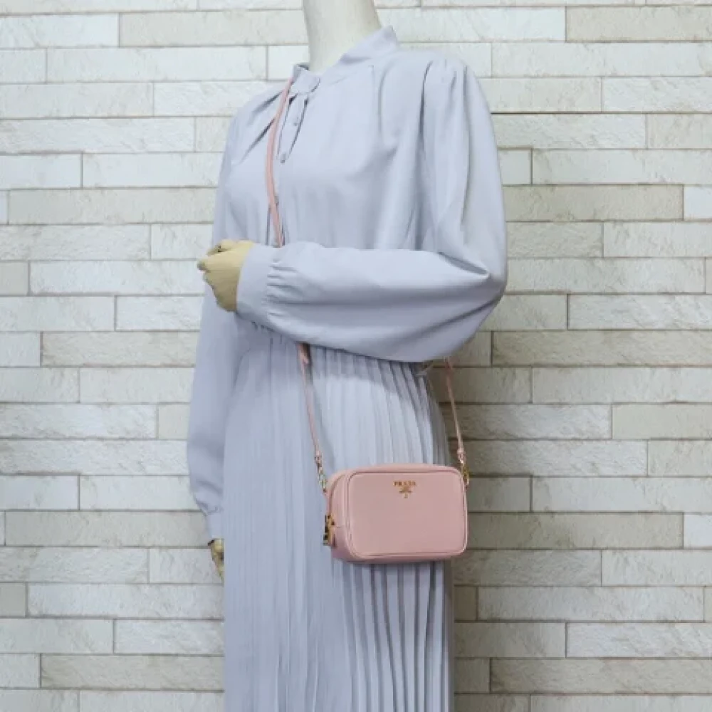 Prada Vintage Pre-owned Leather prada-bags Pink Dames